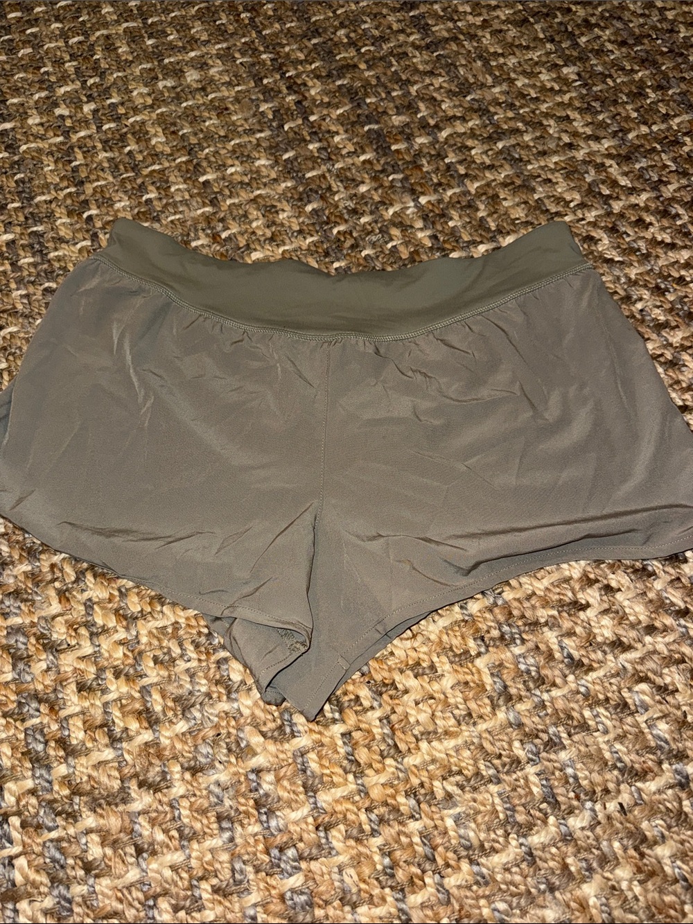 RBX Olive Green High-Rise Athletic Shorts for Women